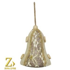 ENFEITE NATALINO SINO DOURADO 10CM