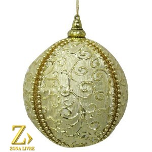 ENFEITE NATALNO BOLA DOURADA 15CM