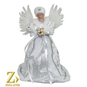 ANJO PRATA 40CM