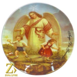 ANJO DA GUARDA PRATO C/SUPORTE