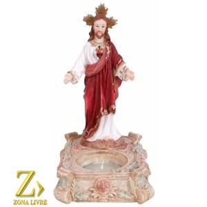 PORTA VELA SAGRADO CORAÇÃO DE JESUS 18CM
