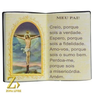 PORTA CANETA LIVRO DE ORAÇÃO MEU PAI 14X11CM