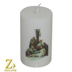 VELA COM LUZ JESUS RETIRADO DA CRUZ 11CM