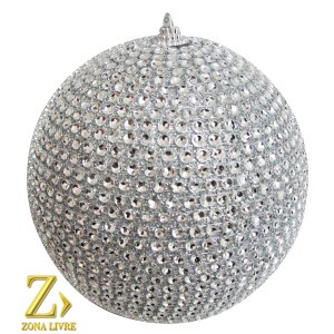 ENFEITE NATALINO BOLA 15CM PRATA