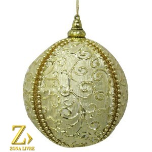 ENFEITE NATALINO BOLA DOURADA 10CM