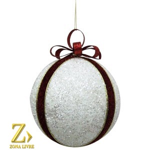 BOLA VERM/BRANCA 15CM