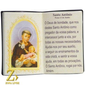 PORTA CANETAS LIVRO DE ORAÇÃO SANTO ANTONIO 14X11CM
