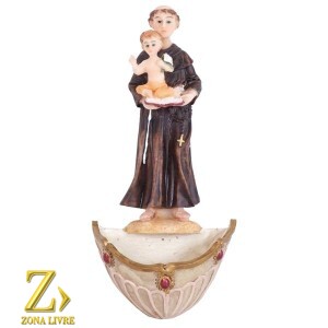 PORTA ÁGUA BENTA SANTO ANTÔNIO 17CM