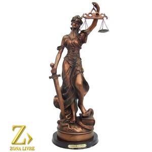 DAMA DA JUSTICA 47CM BRONZE