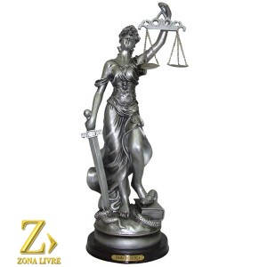 DAMA DA JUSTICA 21CM PRATA