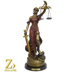 DAMA DA JUSTICA 28CM VM/COBRE