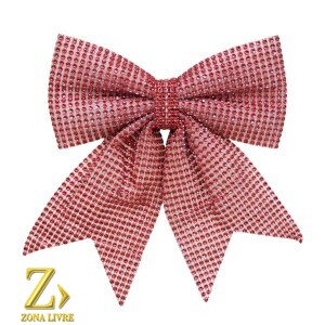 ENFEITE NATALINO LAÇO 19CM VERMELHO