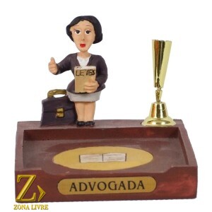 PORTA PAPEL E CANETA ADVOGADA 8CM