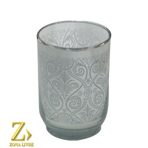 CASTICAL DE VIDRO PRATA 15CM