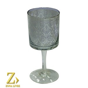 CASTICAL DE VIDRO PRATA 20CM