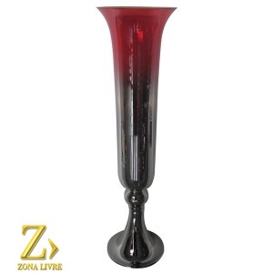 VASO DE VIDRO VERMELHO 54CM