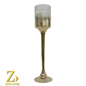 CASTICAL DE VIDRO DOURADO 40CM