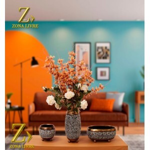 FLOREIRO / VASO DE CERAMICA 16X16X32CM