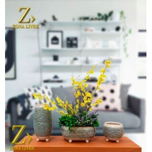 FLOREIRO / VASO DE CERAMICA 18X18X15,5CM