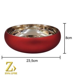 VASO DE VIDRO VERMELHO FOSCO AVELUDADO 23,5X8CM