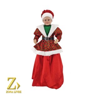 MAMAE NOEL VERMELHO/VERDE 60CM