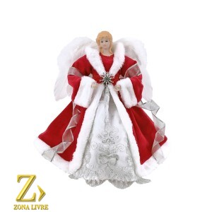 ANJO VERMELHO/BRANCO 30CM