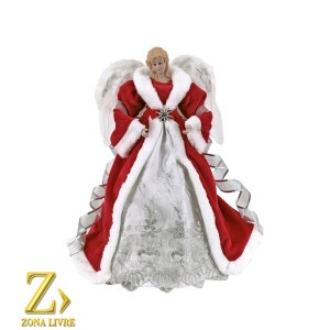ANJO VERMELHO/BRANCO 40CM