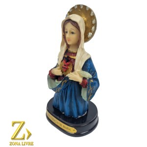 SAGRADO CORAÇÃO DE MARIA COM LUZ 15CM