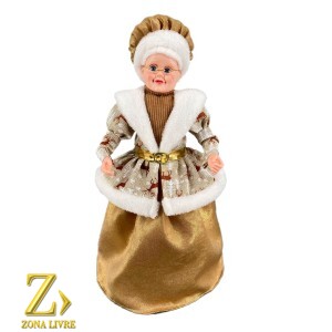 MAMAE NOEL LINEN/MARROM 45CM