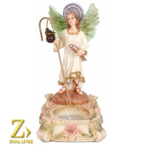 PORTA VELA ARCANJO RAFAEL 18CM