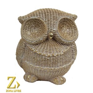 CORUJA DE RESINA 16CM,ANIMAIS,ESCULTURAS