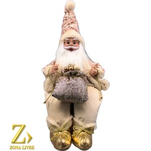 PAPAI NOEL PINK / GOLD 40CM