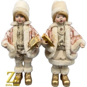 CRIANÇA NATALINA PINK / GOLD 43CM