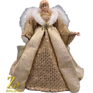 ANJO TOPO DE ARVORE GOLD 30CM