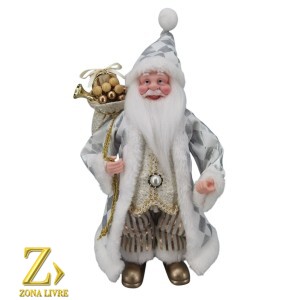 PAPAI NOEL  GOLD/WHITE 30CM
