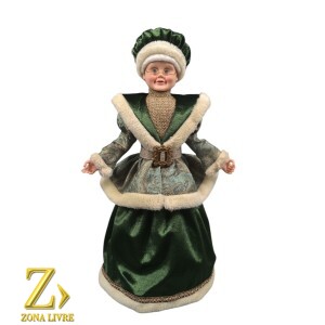 MAMAE NOEL GREEN/GOLD 45CM