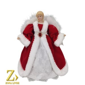 ANJO TOPO DE ARVORE RED/WHITE 30CM