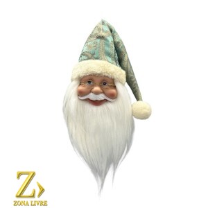 ROSTO PAPAI NOEL GREEN 20CM