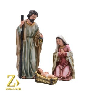 PRESEPIO SAG. FAM 30CM RESINA 3PÇS