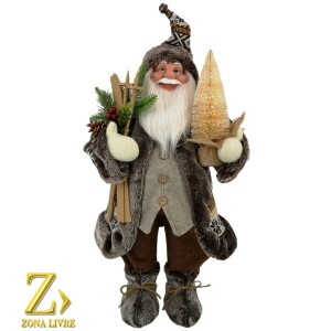 PAPAI NOEL MARROM COUNTRY 70CM