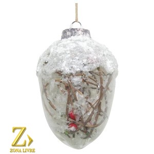 ENFEITE NATALINO 10CM TRANSPARENTE